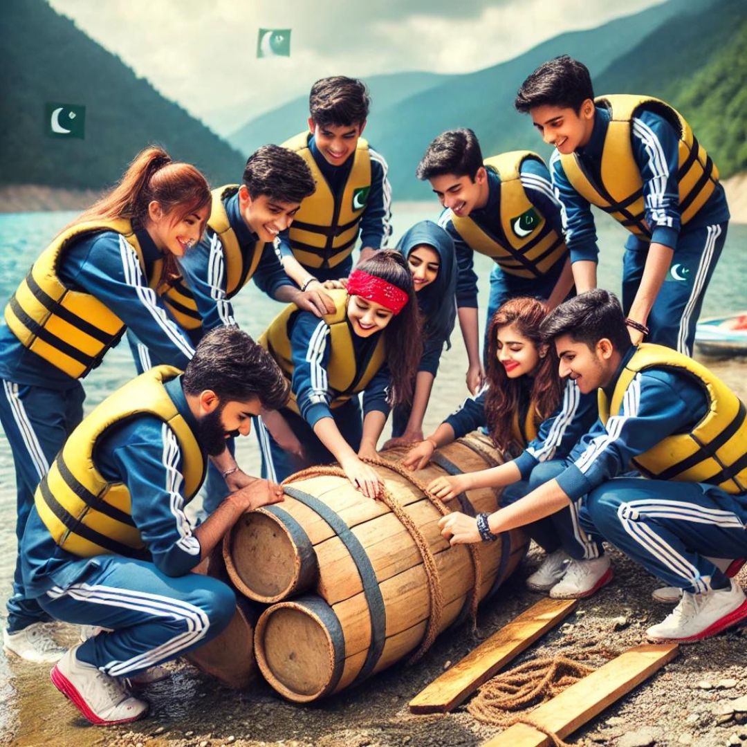 Raft Building in Pakistan
