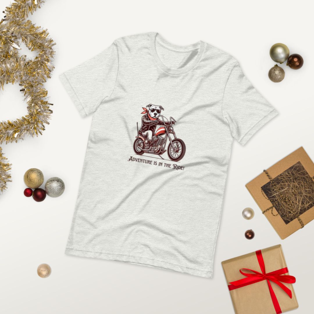 Pit Bull T-Shirt with Classic American Chopper Motorcycle for Mom and Dad